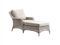 Sonnenliege aus Polyrattan 190x78x90 cm - Hellgrau-Cremeweiß - Modernes Design