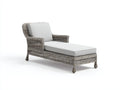 Sonnenliege aus Polyrattan 195x72x88 cm - Hellgrau-Weiß - Modernes Design