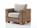 Polyrattan Gartensessel aus Polyrattan 88x85x82 cm - Natur-Hellgrau - Modernes Design