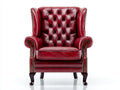 Sessel Leder Chesterfield 85x95x105 cm - Rot - Klassischer Ohrensessel Vintage Wohnzimmersessel