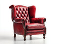 Sessel Leder 90x88x108 cm - Rot - Klassischer Chesterfield Ohrensessel mit hoher Rückenlehne
