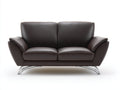 Zweisitzer Sofa aus Leder 180x90x82 cm - Dunkelbraun - Modernes Design