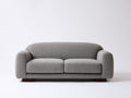 Zweisitzer Sofa Stoff Grau 160x85x80 cm Wohnzimmer modernes minimalistisches Design
