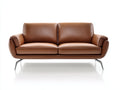 Zweisitzer Sofa Leder Braun 170x88x82 cm Wohnzimmer modernes Design