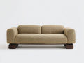 Zweisitzer Sofa Stoff Beige Holzrahmen 180x85x78 cm Modernes Design Wohnzimmer Sitzsofa Minimalistisch