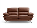Zweisitzer Sofa Leder 180x88x80 cm Braun - Modernes Design Wohnzimmer Polstermöbel