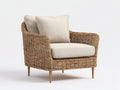 Polyrattan Gartensessel Natur Beige 80x80x85 cm Garten Lounge Einzelstuhl modernes Design