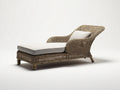 Sonnenliege Polyrattan Geflochten Holzrahmen 200x70x85 cm - Natur Beige - Verstellbare Outdoor Relaxliege