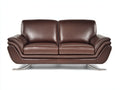Zweisitzer Sofa aus Leder 190x95x82 cm - Dunkelbraun - Modernes Design